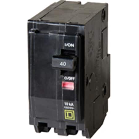 Maxpower Circuit Breaker, QO Series, 40A, 2 Pole, 120/240V AC, 10kA at 120/240V AC MA421270